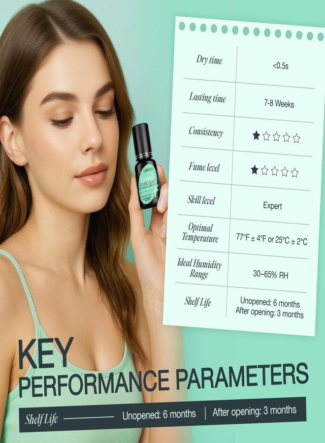 LASHVIEW Eyelash Extensions Glue, 0.3 Sec Fast Drying Retention 6-8 Weeks Black Adhesive Professional Sensitive Waterproof Glue 5ml /0.17 fl.oz FH01 - Image 3